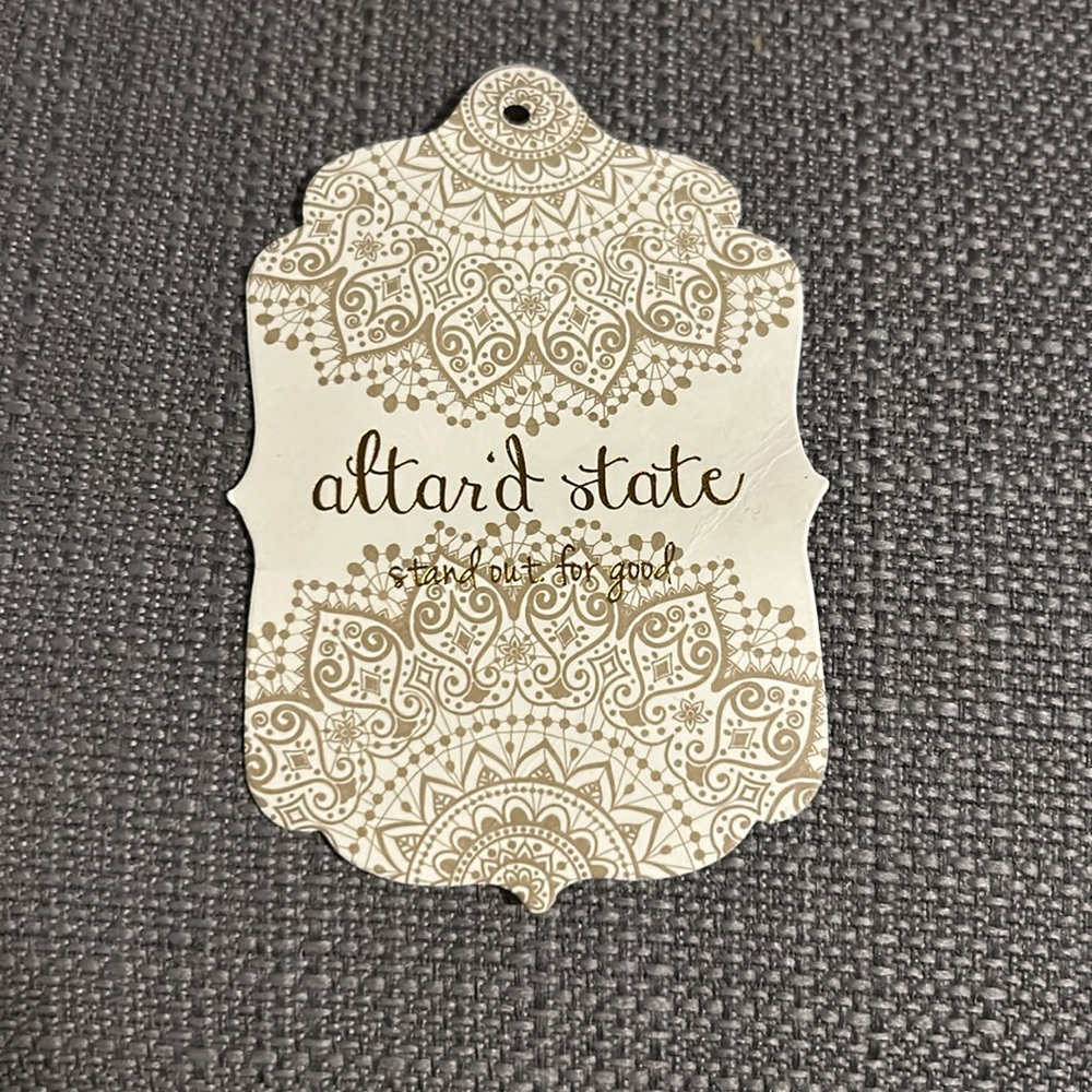 Altar'd State Fuchsia Satin Checkered Blouse - Picture 6 of 7